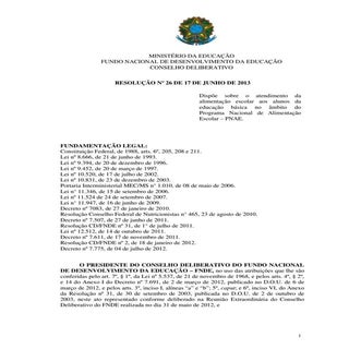 Resolução FNDE nº 26, de 17 de junh...