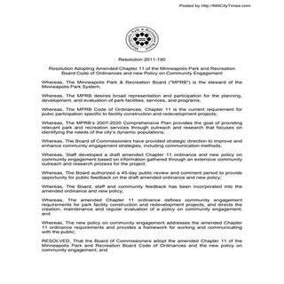 Resolution Adopting Amended Chapter...