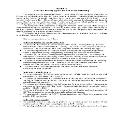 Resolution EaP Security