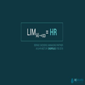 Meetup 22/2/2018 - Artificiële Intelligentie & Human Resources