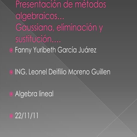 Resolver ecuaciones en diferentes metodos