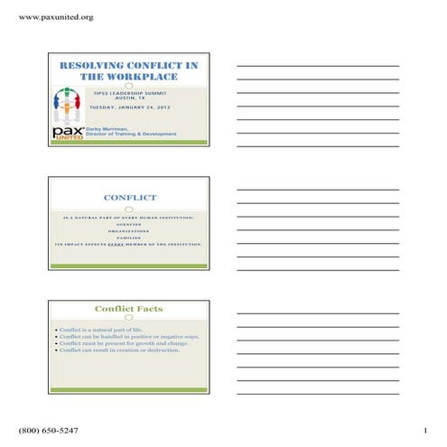 Resolving conflict in the workplace   merriman