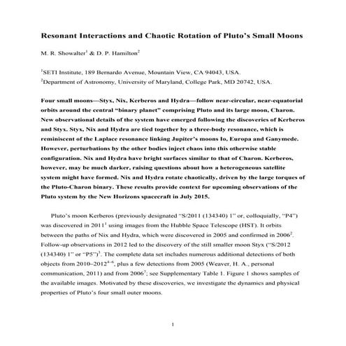 Resonant interactions and_chaotic_rotation_of_plutos_small_moons