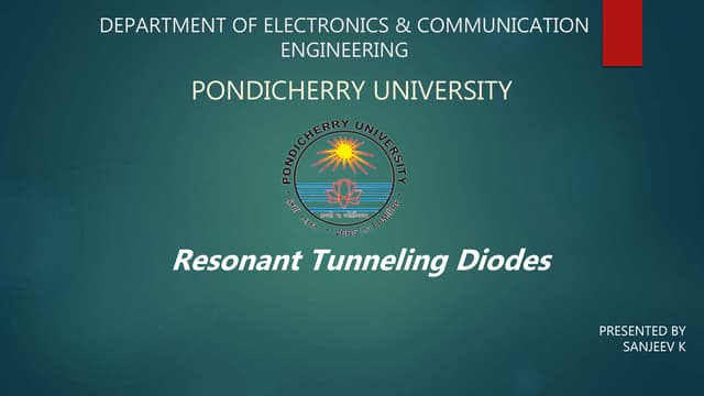 Resonant Tunneling Diodes