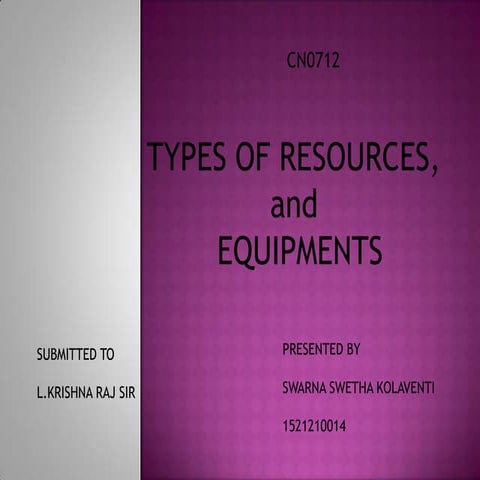 Types of resources in civil engineering field