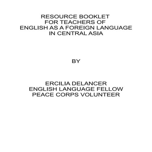 Resource book for efl teachers in central asia