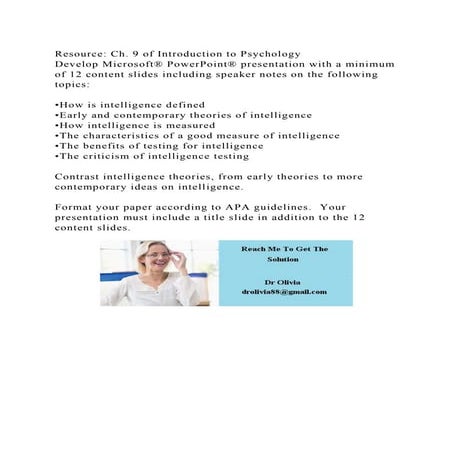 Resource Ch. 9 of Introduction to PsychologyDevelop Microsoft® Po.docx