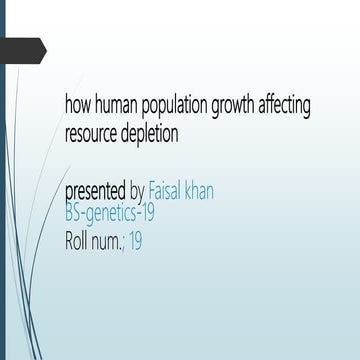 how human population growth affecting resource depletion