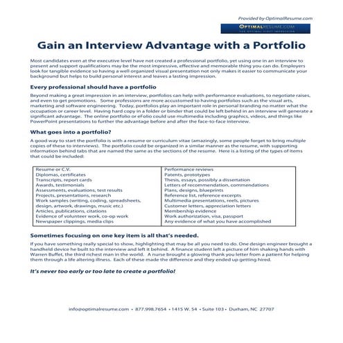 How and Why to Create a Job Search Portfolio