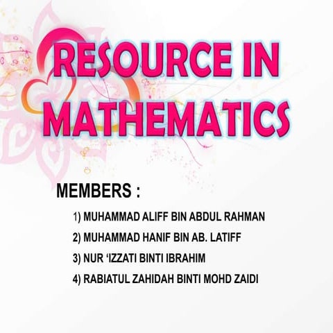 Resource in mathematics