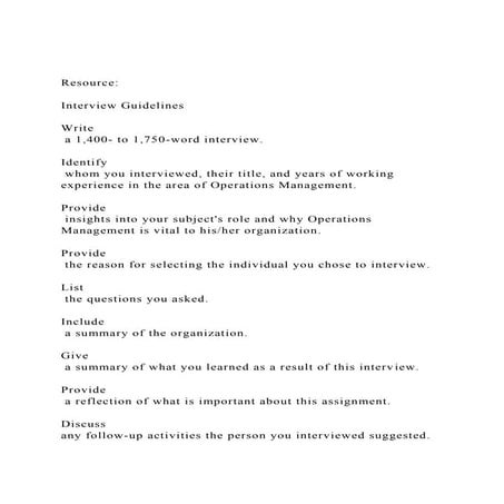 ResourceInterview GuidelinesWrite a 1,400- to 1,750-w.docx