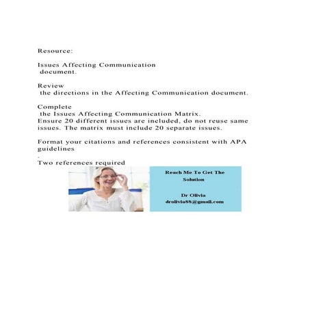ResourceIssues Affecting Communication document.Revie | DOCX