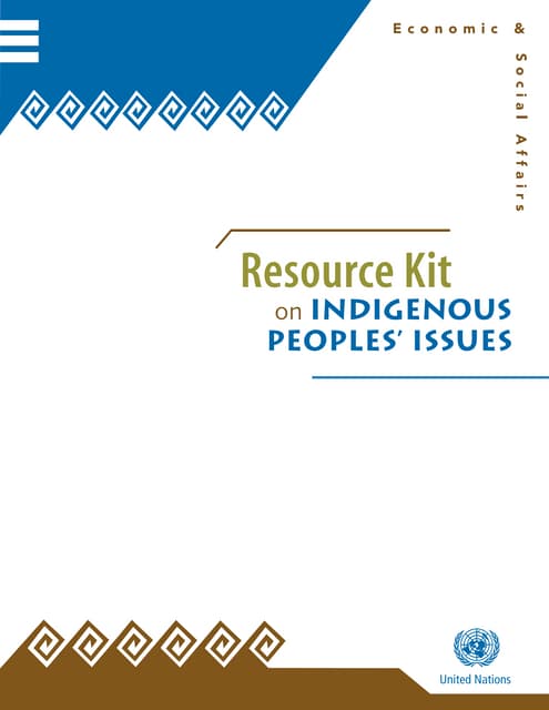 Resource Kit on Indigenous Peoples Issues