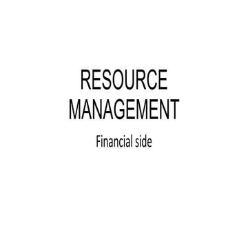 Resource management