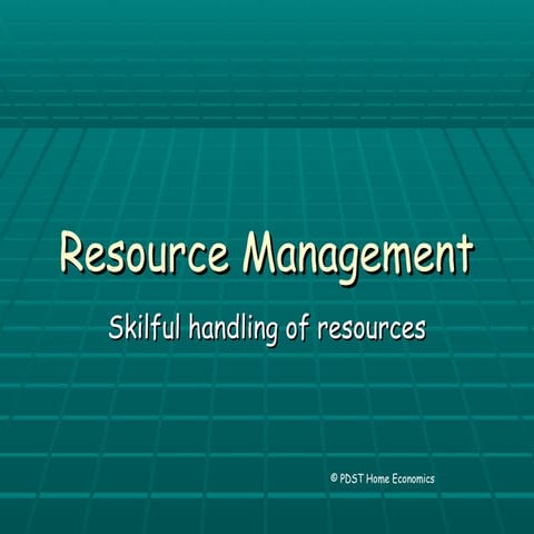 Resource management