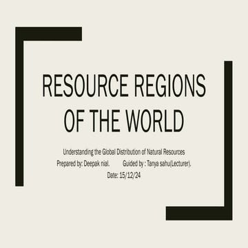 Resource_Regions_of_the_world. Geography subject