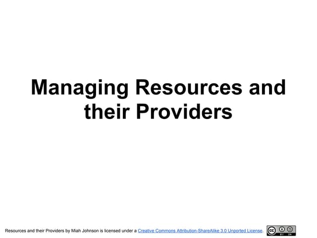 Resources and providers chef conf 2013