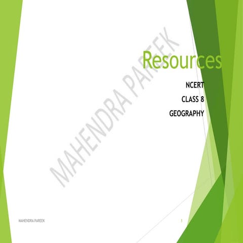 Resources class 8 | PPT