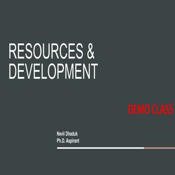 Resources & Development & types of soil. | PPTX