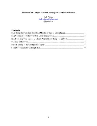 Resources for Lawyers to Help Create Space