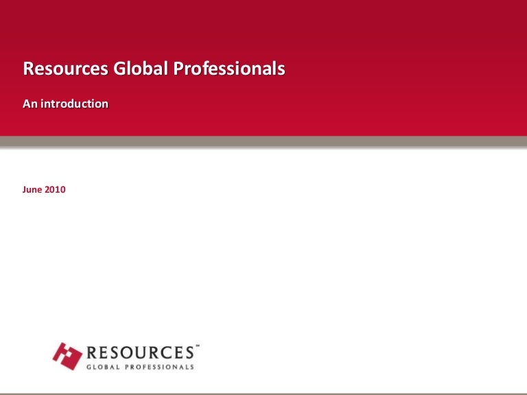 Resources Global Professionals