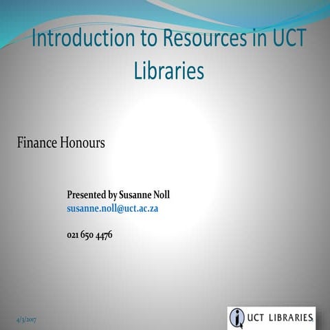 Resources in uct libraries fin_hon_2017