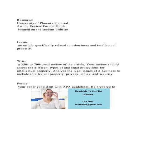 Resource University of Phoenix Material Article Review Forma.docx