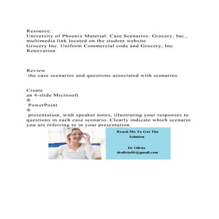 Resource University of Phoenix Material Case Scenarios Grocer.docx