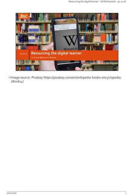 Resourcing the digital learner