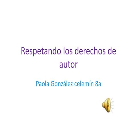 Respetando los derechos de autor 3