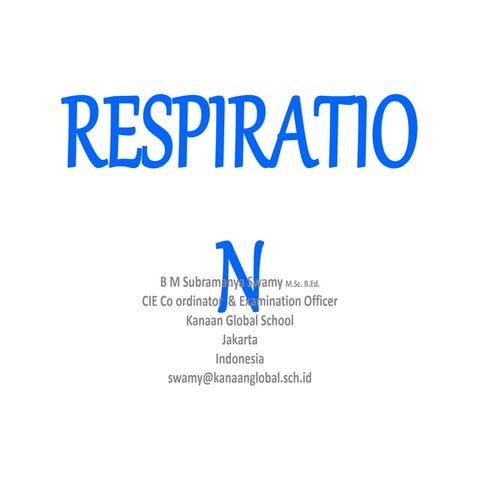 Respiration IGCSE