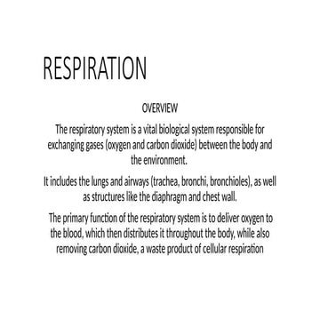 RESPIRATION -MWANAMISI.POWER POINT PRESENTATION