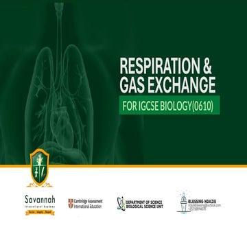 Respiration & Gas Exchange | Cambridge IGCSE Biology