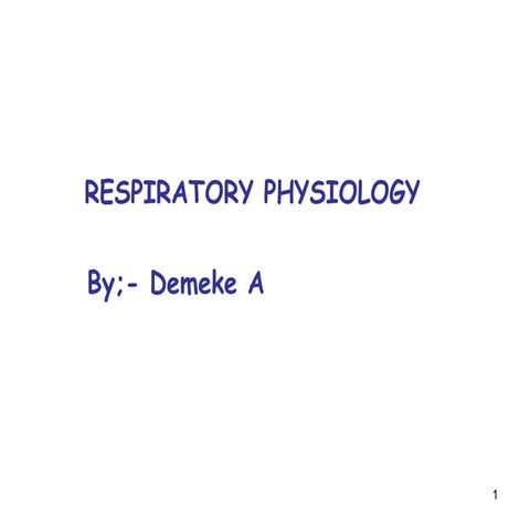 Respiratory physiology 