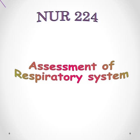 respiratory system basic and diseasessss