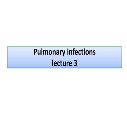 pulmonary infecton