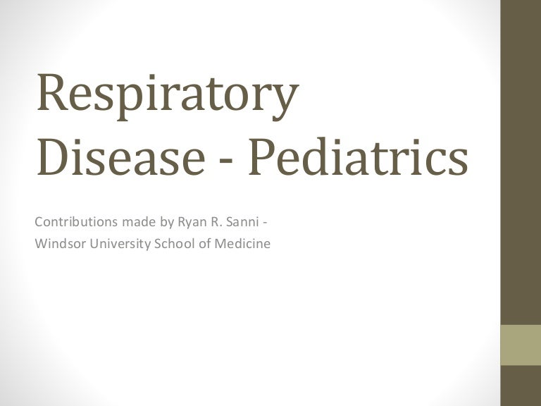 Respiratory Disease Pediatrics