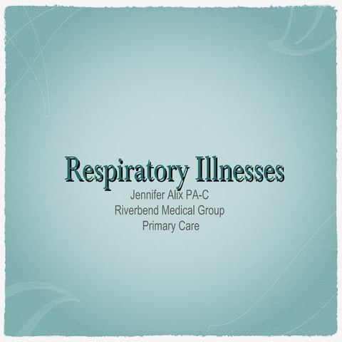 Respiratory lecture