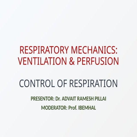 respiratory mechanics - Anaesthetic considerations