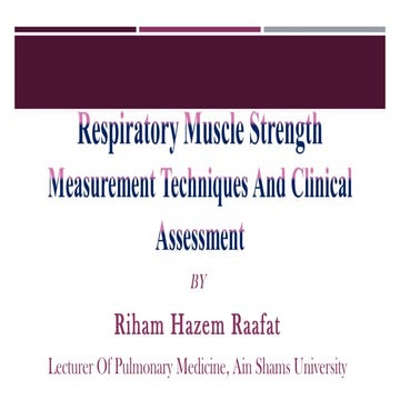 Respiratory Muscle Assessment