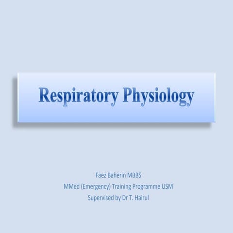 Respiratory physiology on airway resistance 