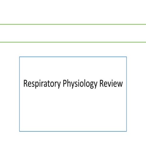 Respiratory physiology revised