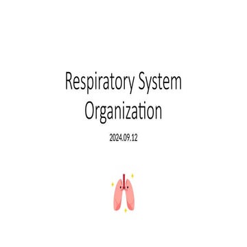 Respiratory System Organization     pptx