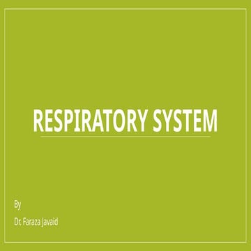 RESPIRATORY SYSTEM, PULMONARY FUNCTION TESTS & EXCHANGE OF RESPIRATORY GASES....