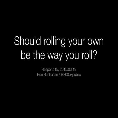 UI Libraries: should rolling your own be the way you roll?
