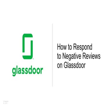 Glassdoor UK: Responding to Negative Reviews Reviews