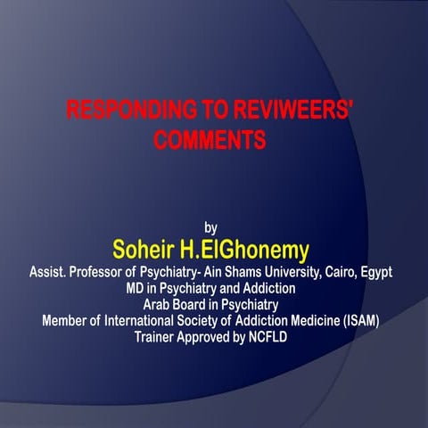 Responding to reviweers' comments