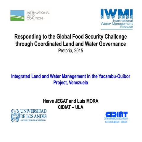 Responding to the global food security challenge through coordinated land and water governance