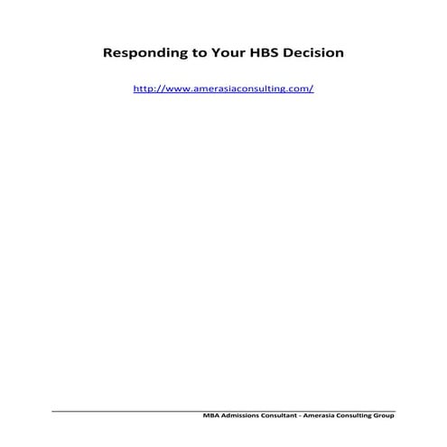 Responding to your hbs decision | DOCX
