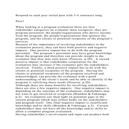 Respond to each peer initial post with 3-4 sentences longPeer1.docx